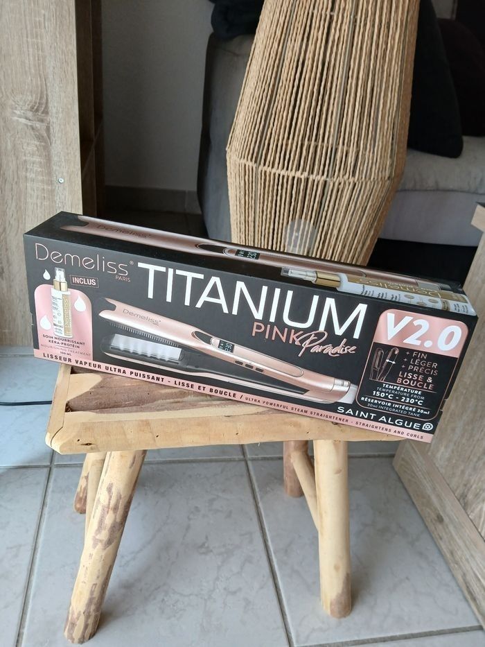 Lisseur vapeur SAINT ALGUE Coffret demeliss titanium 2.0 rose - photo numéro 2