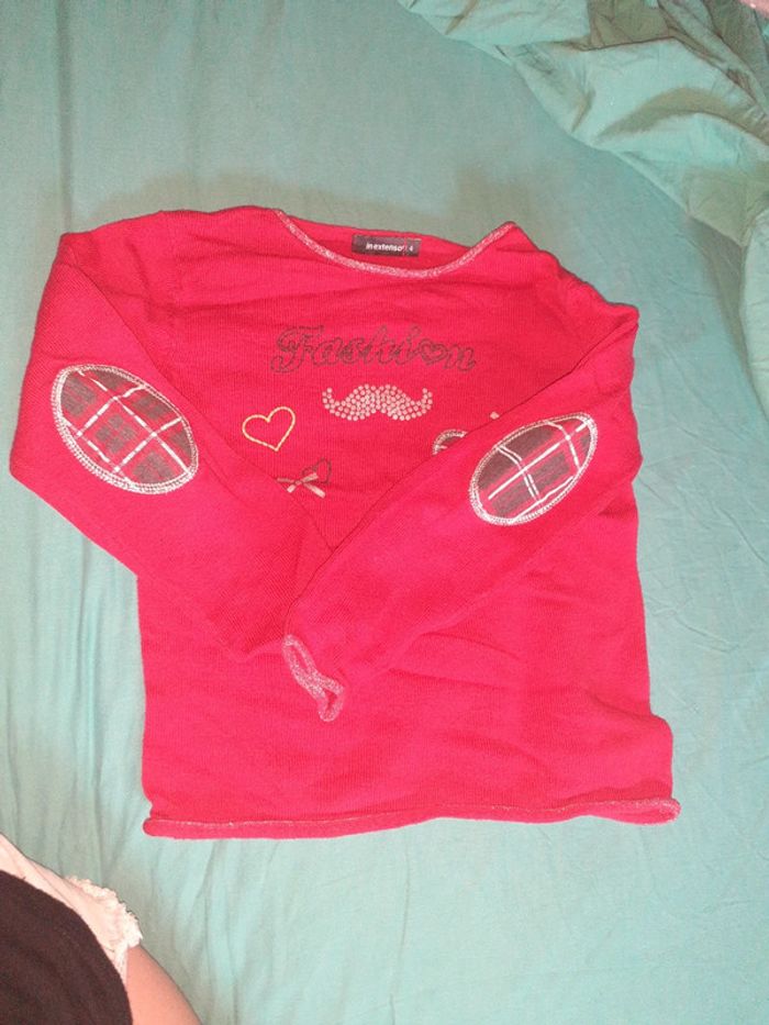 Pull rouge 4ans - photo numéro 2