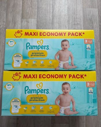 2 Maxi pack Pampers premium protection taille 3