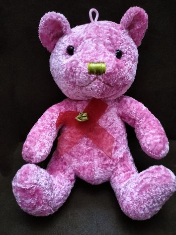 Peluche ours rose