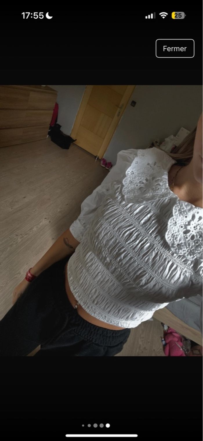 blouse blanche zara - photo numéro 2