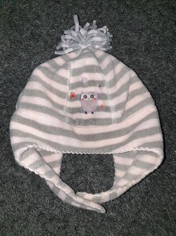 Bonnet cagoule bébé fille 6/12 mois