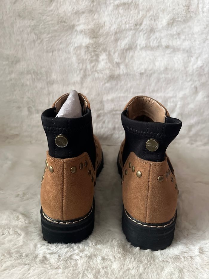 Bottines Camel / marrons / noires Seven pointure 36 - photo numéro 7