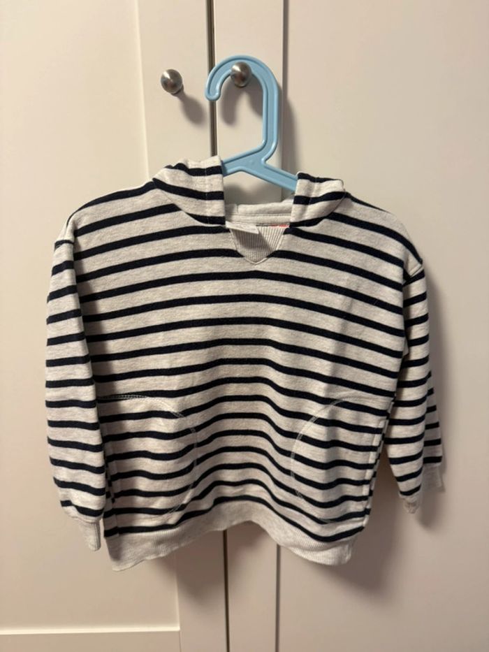 Sweat à rayures Zara 2/3 ans.