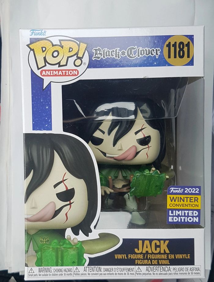 Pop! Animation 1181 black clover jack limited edition winter convention new Vinyl figure crynchyroll