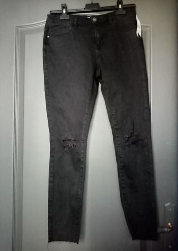 Jeans resserré troué gris anthracite 38/M - Pimkie