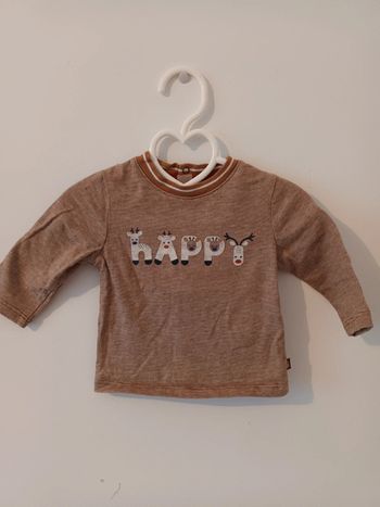 T-shirt marron 1mois