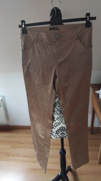 Pantalon satiné marron clair
