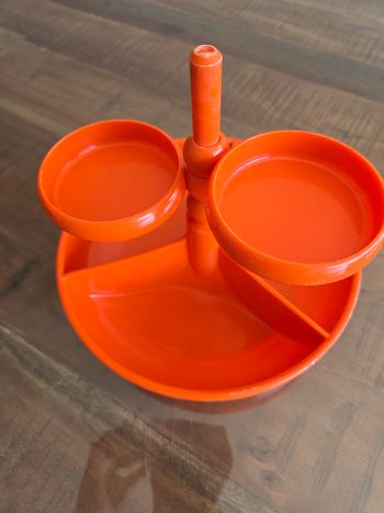 🔶 Organisateur vintage orange – années 70 – West