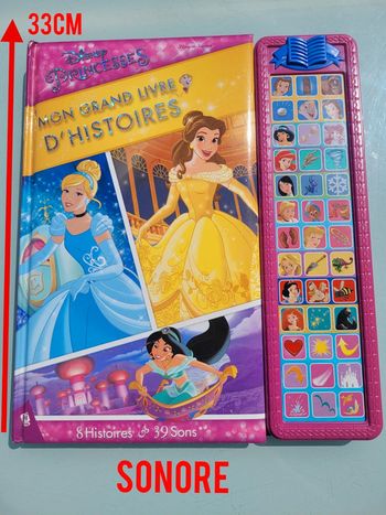 Livre sonore grand format Disney Princesses : Mon Grand livre d'histoires, 8 histoires et 39 sons 74