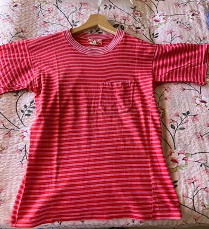 T-chirt rose et rouge à rayures Kenzo T.S - photo numéro 6