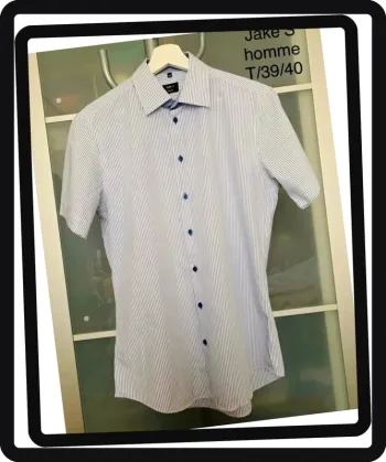 Chemise homme slim fit à rayures  Jake’S T/39-40(M)