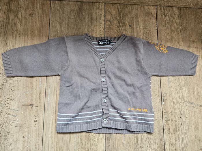 Ensemble gilet col V et short taupe Tout compte fait 6 mois - photo numéro 2