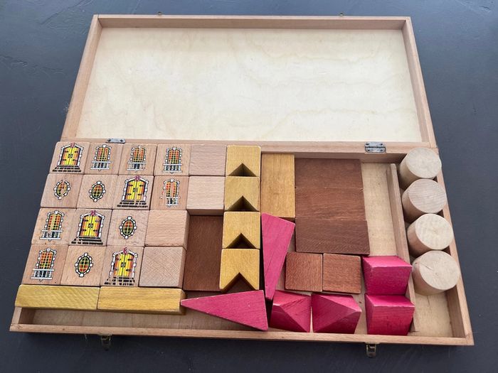 Jeu de construction en bois vintage - photo numéro 2