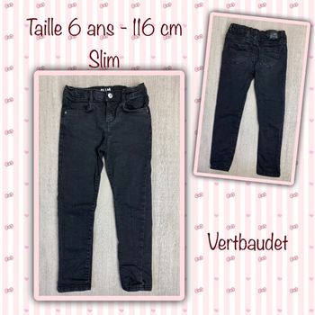 Jean slim noir - taille 6 ans 116 cm