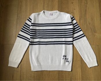 Pull tricot rayé garçon