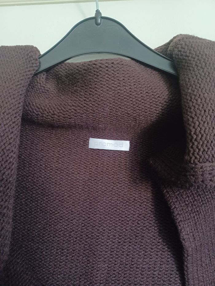 Gilet marron manches longues Promod taille 1/S - photo numéro 5