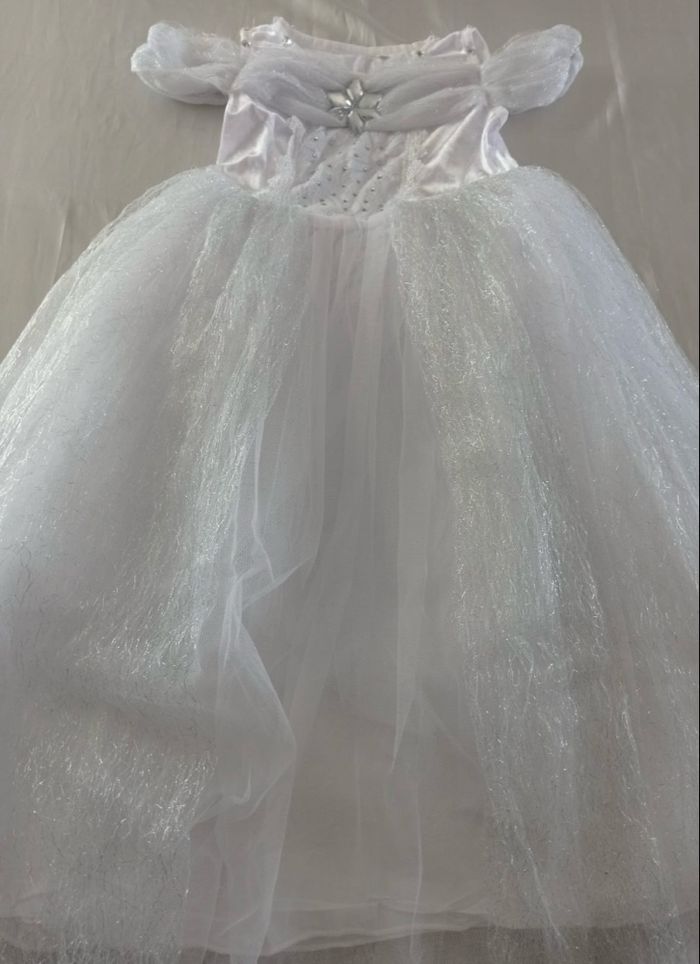 Déguisement robe princesse blanche papillon 5-6ans - photo numéro 3