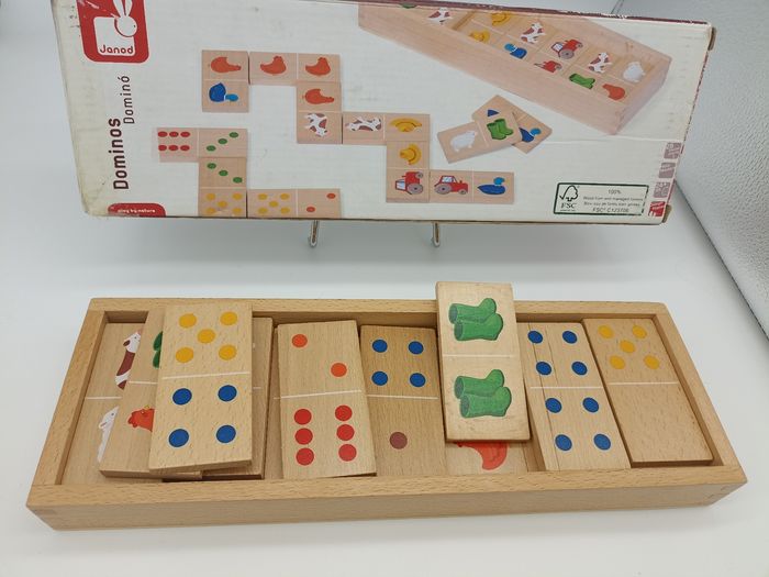 Jeu de domino en bois - Janod- A partir de 24 mois - photo numéro 1