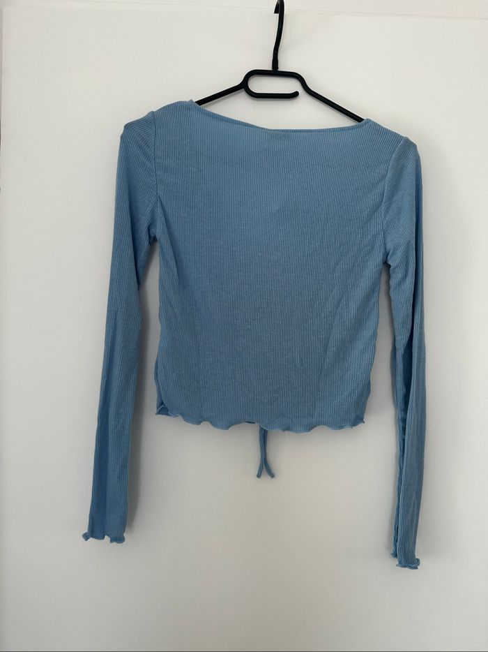Haut bleu côtelé Pimkie – Taille S (Neuf avec étiquette) - photo numéro 5