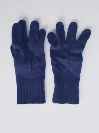 Rodier - Gants en cachemire - Bleu marine - Taille unique - Neufs !