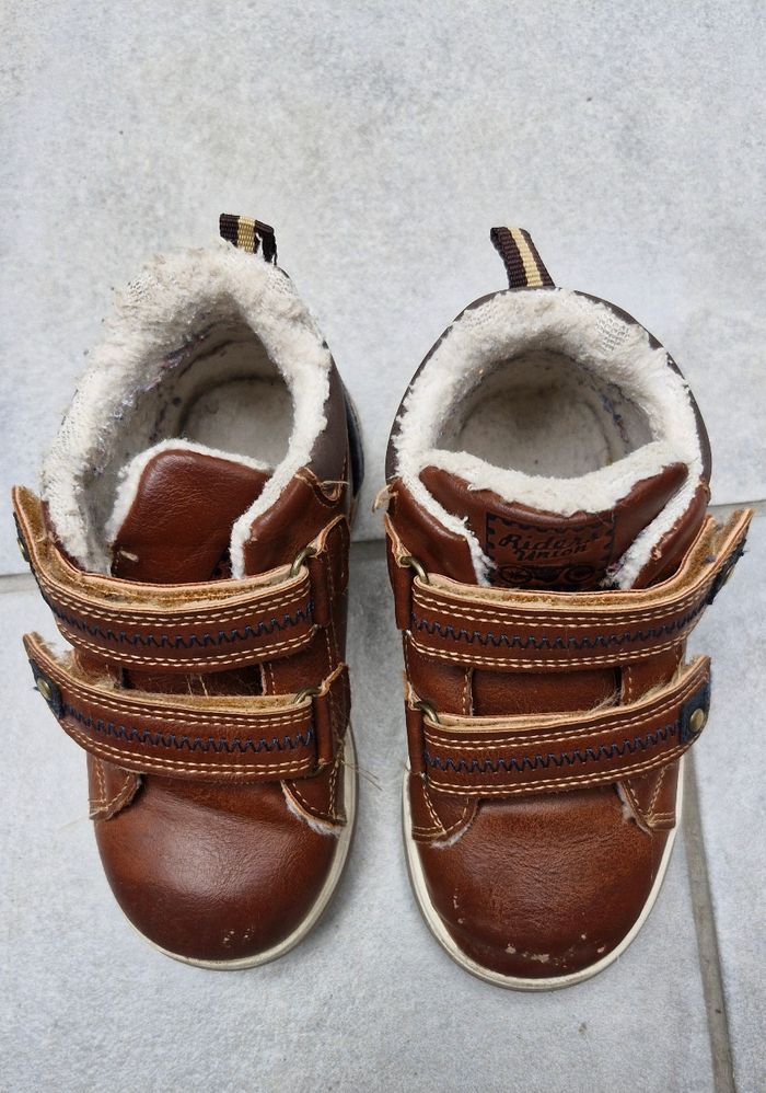Chaussures montantes / boots garçon marron fourrées - photo numéro 4