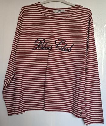 T-Shirt manches longues rayures rouges