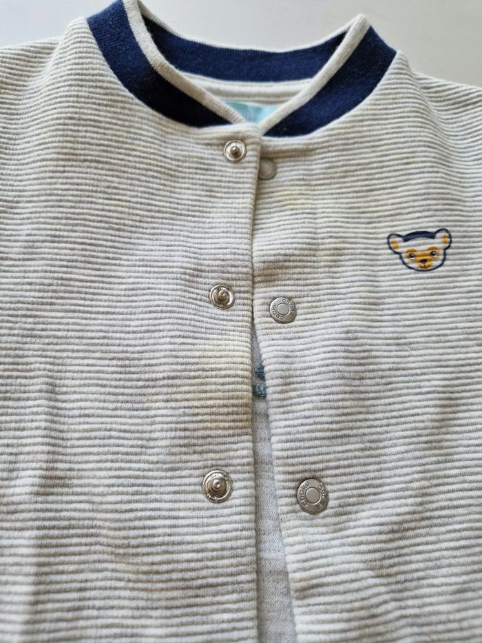 Veste grise et jaune Obaïbi 6 mois - photo numéro 4