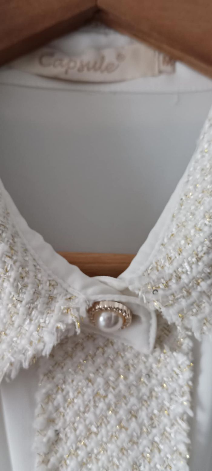 Chemise Blouse blanche à boutons "Capsule" Taille M - photo numéro 3