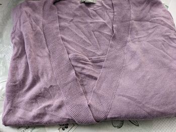 Pull long bleu bonheur lila. Taille 54/56