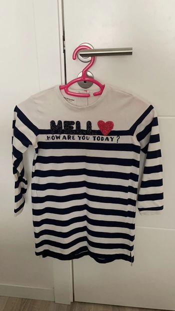 Robe marinière vert baudet