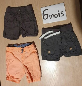 Lot 3 shorts bébé 6mois