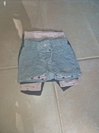 Lot short pantacourt