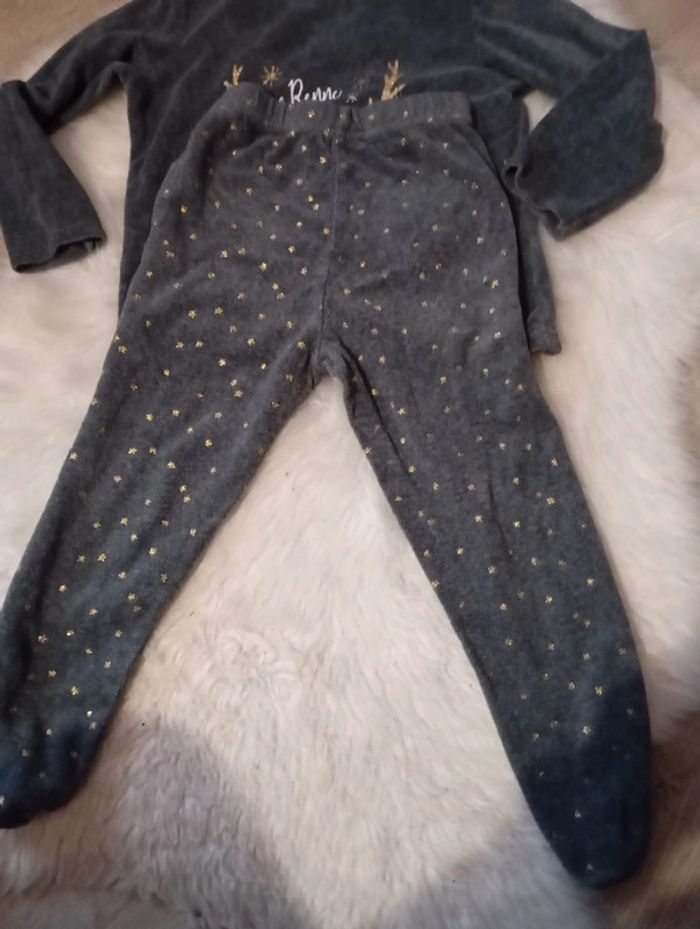 In extenso 🥶 pyjama fille gris 4 ans hiver - photo numéro 2