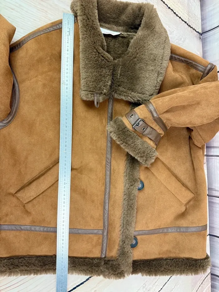 Blouson aviateur femme style mouton retourné Camaïeu L - photo numéro 7