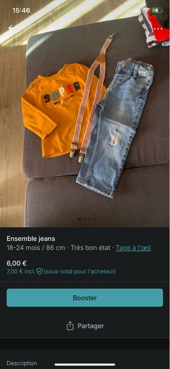 Ensemble jeans -+ bretelles
