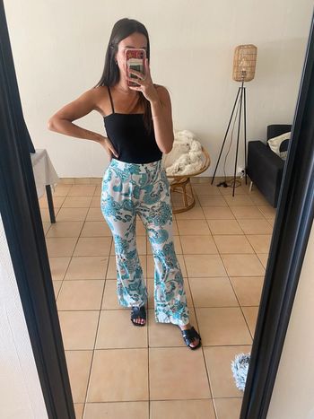Pantalon fluide à motif