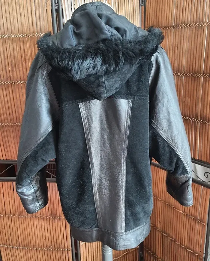 Manteau femme cuir et peaux "Berann" taille L Made in France - photo numéro 5