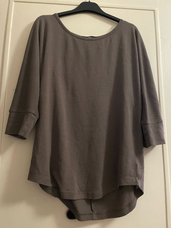 T-shirt uni manche 3/4