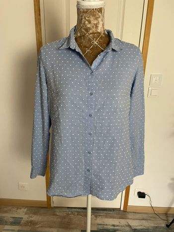 Chemisier bleu ciel en coton Camaïeu – Femme – Taille 42 – Élégant & classique