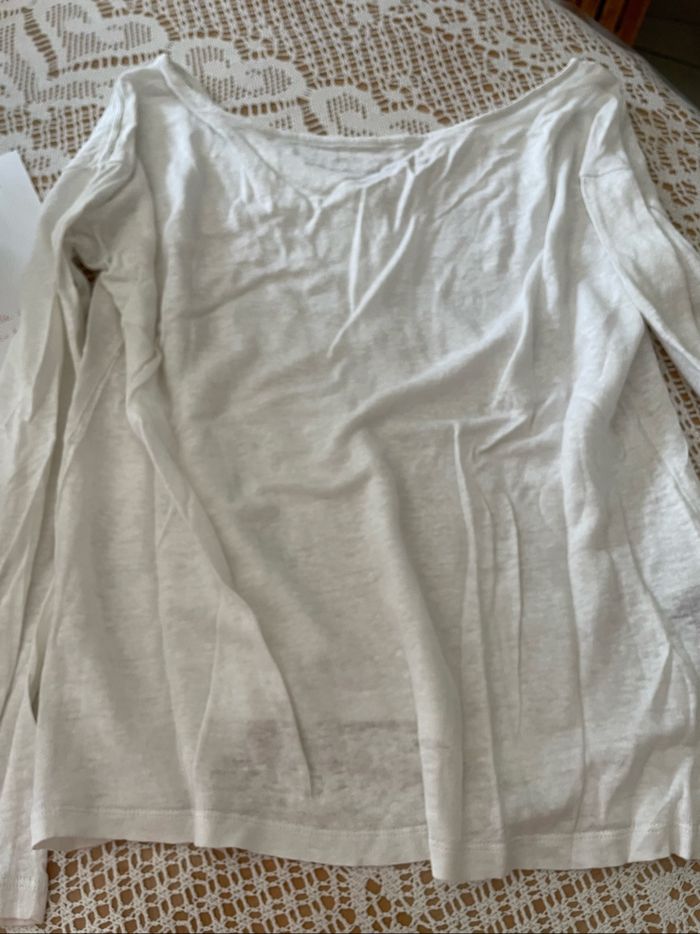 Tee shirt femme blanc comptoir des cotonniers - photo numéro 3