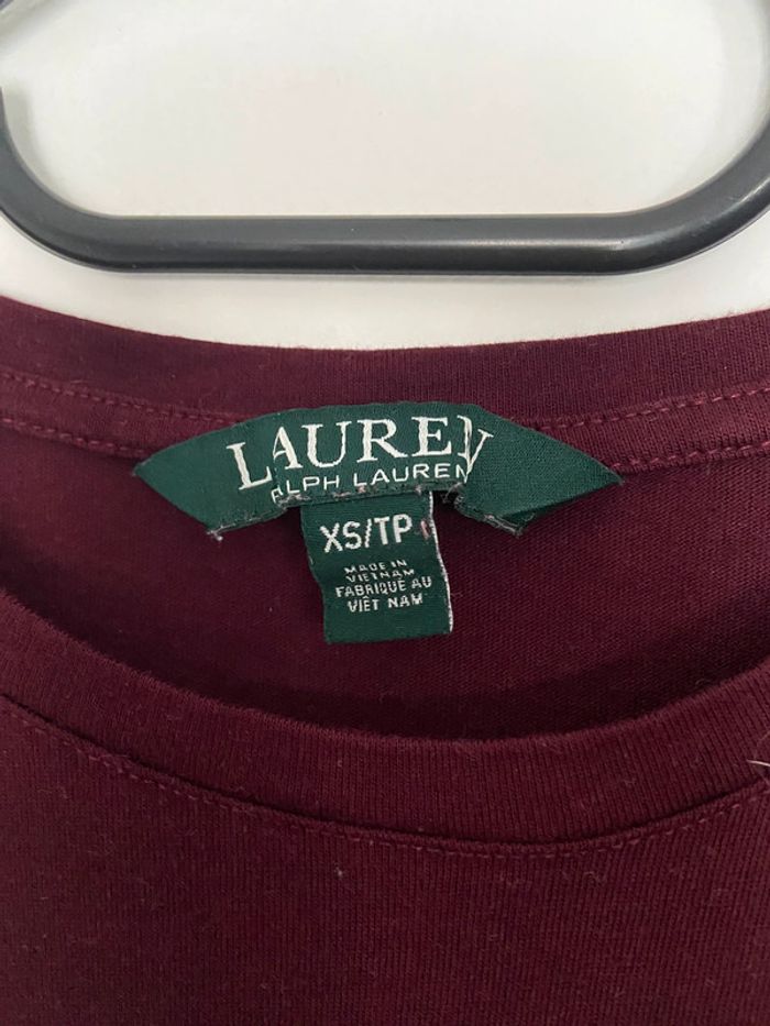 T-shirt Ralph Lauren Bordeaux - photo numéro 3