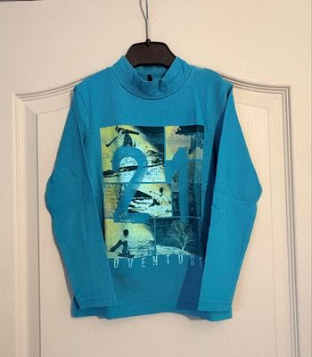 Pull léger col roulé Orchestra – 5 ans (110 cm) – Bleu – TBE