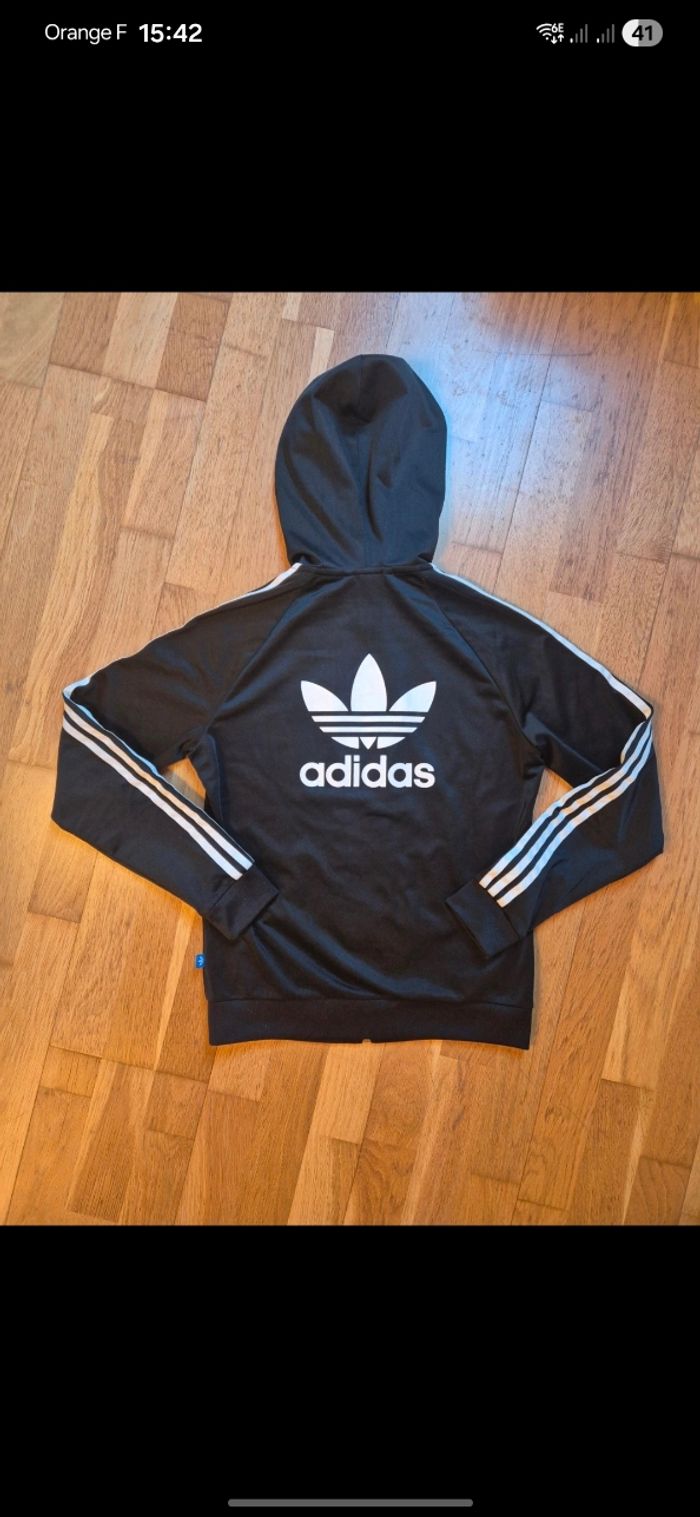 Veste à capuche Adidas originals Noir /Taille M femme - photo numéro 2