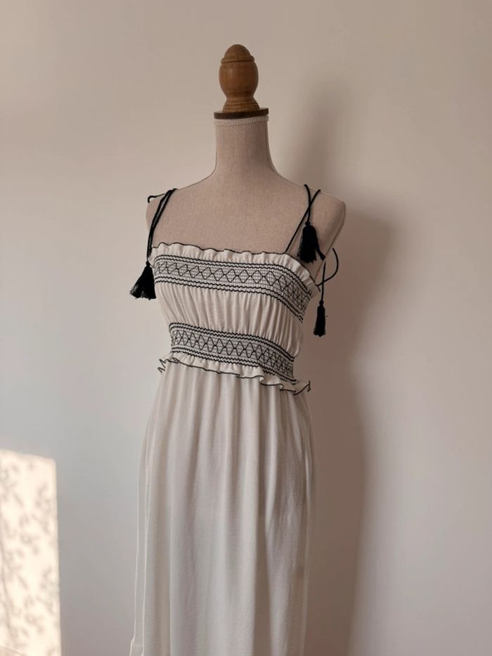 Robe tunique longue Kleid dress Vestido Vestito jurk jumpsuit femme donna woman mujer volant été - photo numéro 4