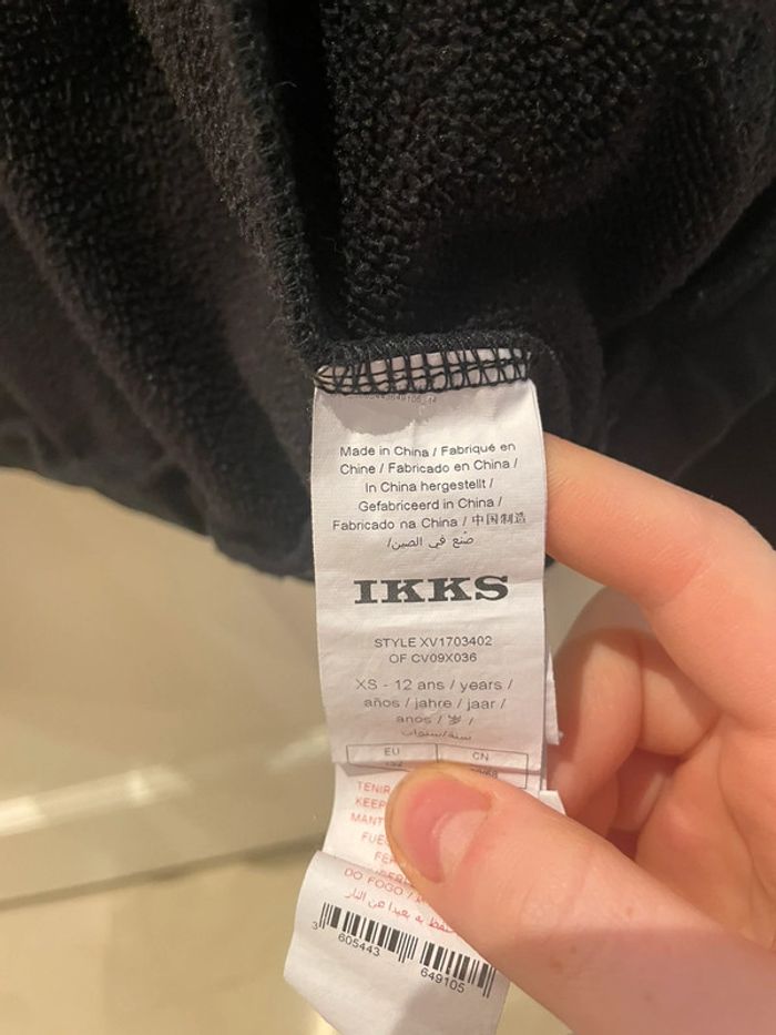 Veste à capuche noire Ikks 12 ans fille - photo numéro 5