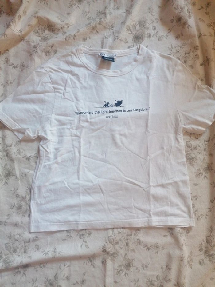 T shirt zara le roi lion s blanc