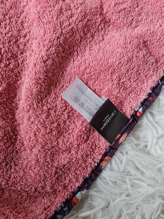 Cape de bain bébé + bavoir Carré blanc - photo numéro 3