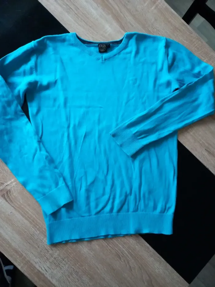 Pull garçon bleu 14 ans - photo numéro 3