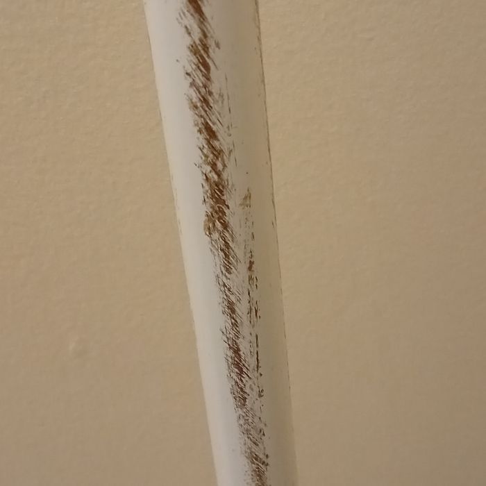 Faby27800 N°2 Barre rideau en métal blanc doré longueur 1,50 m